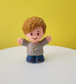 Fisher Price Little People Boy Grey Shirt with Fish