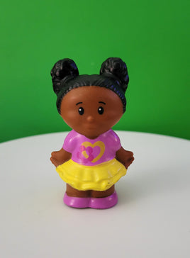 Fisher Price Little People Girl in Purple and Yellow Dress