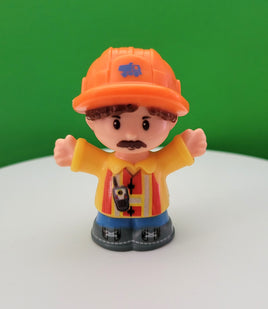 Fisher Price Little People Construction Worker Man with Mustache