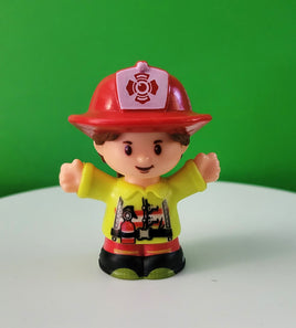 Fisher Price Little People Girl Red Hat Yellow Jacket