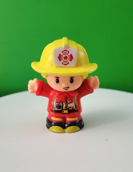 Fisher Price Little People Eddie Fireman Yellow and Red