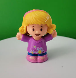 Fisher Price Little People Emma with Purple Flowered Shirt