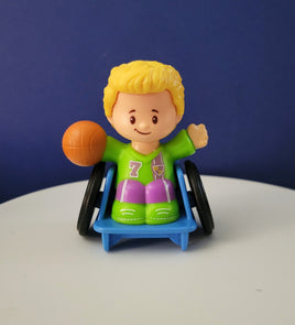 Fisher Price Little People Boy in Wheelchair with Basketball