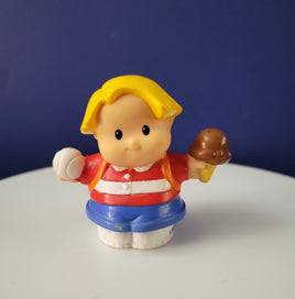 Fisher Price Little People Boy with Baseball and Ice Cream Cone