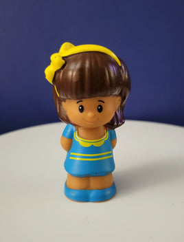 Fisher Price Little People Girl in Blue and Yellow Dress