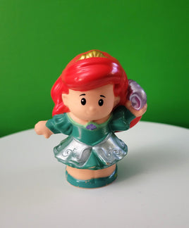 Fisher Price Little People Disney Princess Ariel with Green Silver Dress and Purple Shell