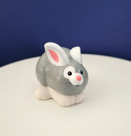 Fisher Price Little People Grey and White Bunny with Pink Ears