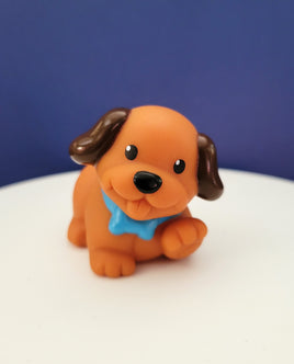 Fisher Price Little People Brown Puppy Dog with Blue Collar