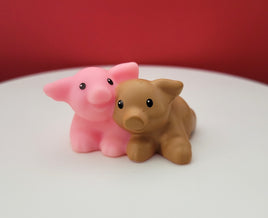 Fisher Price Little People 2 Little Pigs Brown and Pink