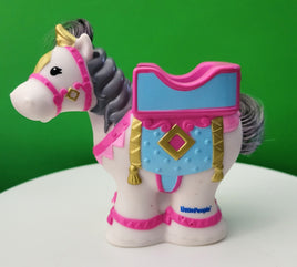 Fisher Price Little People White Horse Pink and Blue