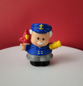 Fisher Price Little People Sea Captain with Red Bird and Telescope