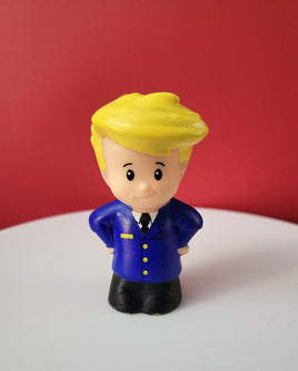 Fisher Price Little People Eddie as Airline Pilot Blue Uniform