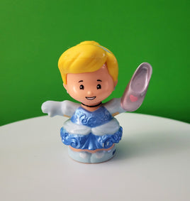 Fisher Price Little People Princess Cinderella with Blue Dress and Silver Slipper