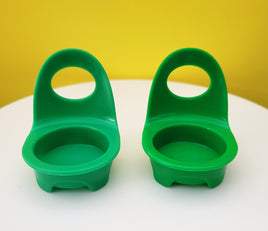 Fisher Price Little People Green Chairs set of 2