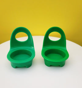 Fisher Price Little People Green Chairs set of 2
