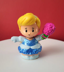 Fisher Price Little People Princess Cinderella Blue Dress with Pink Roses