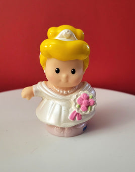 Fisher Price Little People Disney Cinderella Bride with Pink Flowers