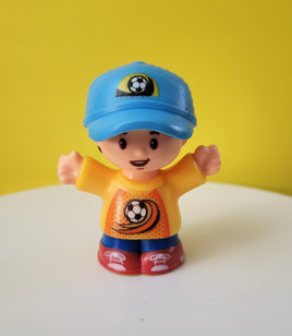 Fisher Price Little People Boy with Soccer Shirt and Blue Hat