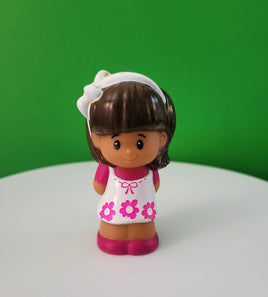 Fisher Price Little People Mia Pink and White Dress