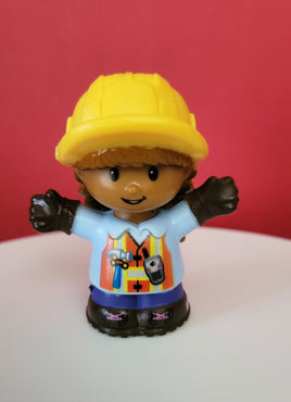 Fisher Price Little People Construction Girl AA with Gloves