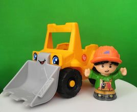 Fisher Price Little People Bulldozer Construction Vehicle with Figure