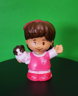 Fisher Price Little People Mia with Brown and White Puppy