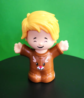 Fisher Price Little People Boy with Reindeer Pajamas