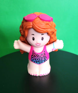 Fisher Price Little People Barbie in Swimsuit with Red Hair