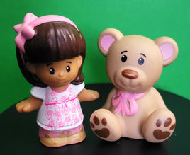 Fisher Price Little People Mia and Teddy Bear