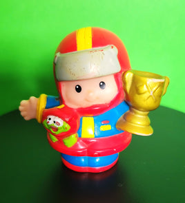 Fisher Price Little People Eddie Race Car Driver Red