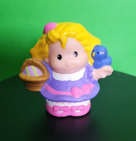 Fisher Price Little People Sarah with Easter Basket and Blue Bird