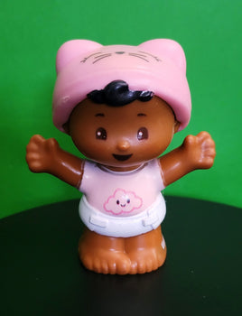 Fisher Price Little People Snuggle Baby Pink Kitten Hat (Dark)