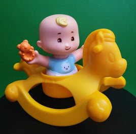 Fisher Price Snuggle Baby Blonde Orange Bear Rocking Horse