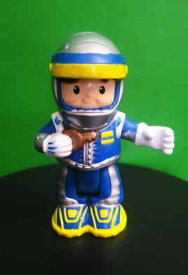 Fisher Price Little People Eddie Race Car Driver Silver