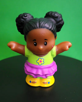 Fisher Price Little People Tessa with Green and Purple Outfit