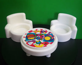 Fisher Price Little People White Table and Chair Set