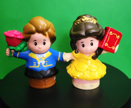 Fisher Price Little People Disney Princess Belle and Prince Adam with Rose