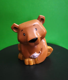 Fisher Price Little People Brown Bear with Fish