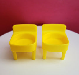 Fisher Price Little People Yellow Chairs Set of 2
