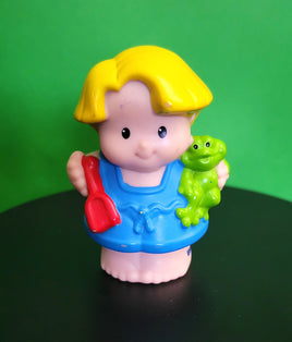 Fisher Price Little People Eddie with Red Shovel and Frog