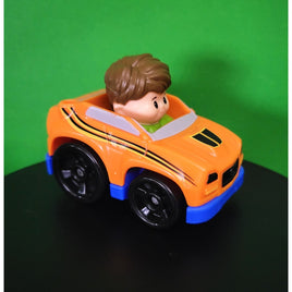 Fisher Price Little People Wheelies Orange Car