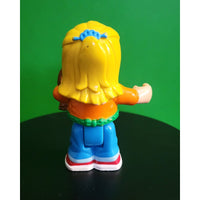 Fisher Price Little People Pet Shop 3" Figure Blonde Girl with Dog Posable Bend