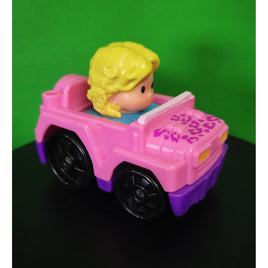 Fisher Price Little People Wheelies Pink Jeep Girl