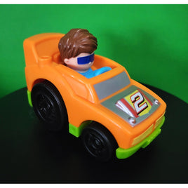 Fisher Price Little People Wheelies Orange Racecar