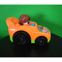Fisher Price Little People Wheelies Orange Racecar