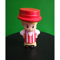 Fisher Price Little People EDDIE Blonde Boy in RED & WHITE w/ RED HAT Patriotic