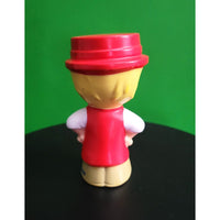 Fisher Price Little People EDDIE Blonde Boy in RED & WHITE w/ RED HAT Patriotic